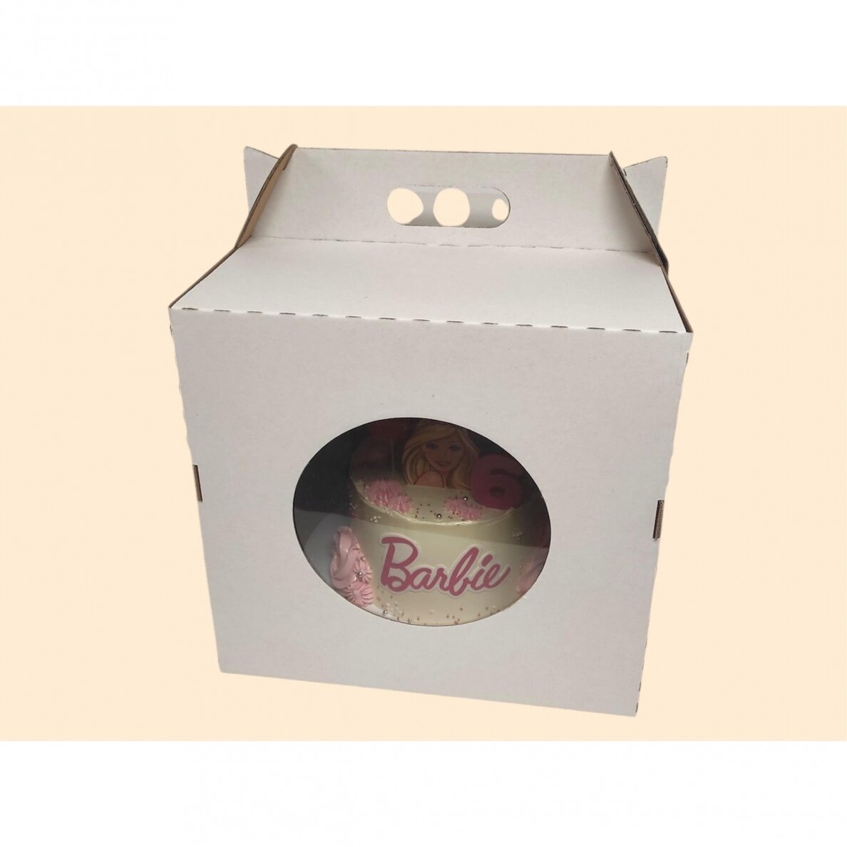KIVIBOX dėžė konditerijai 25x25x30 cm, su langeliu 1