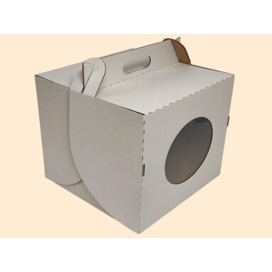 KIVIBOX dėžė konditerijai 25x25x30 cm, su langeliu