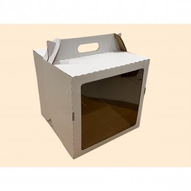 KIVIBOX dėžė konditerijai 30x30x30 cm, su dideliu langeliu KIVIBOX dėžė konditerijai 30x30x30 cm, su dideliu langeliu