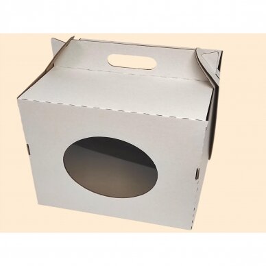 KIVIBOX dėžė konditerijai 30x30x30 cm, su langeliu 2