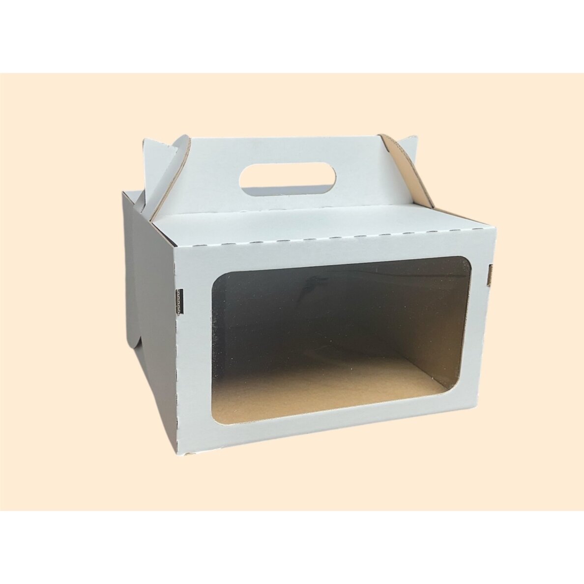 KIVIBOX dėžė konditerijai 25x25x17 cm, su dideliu langeliu