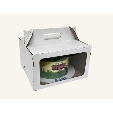 KIVIBOX dėžė konditerijai 25x25x17 cm, su dideliu langeliu